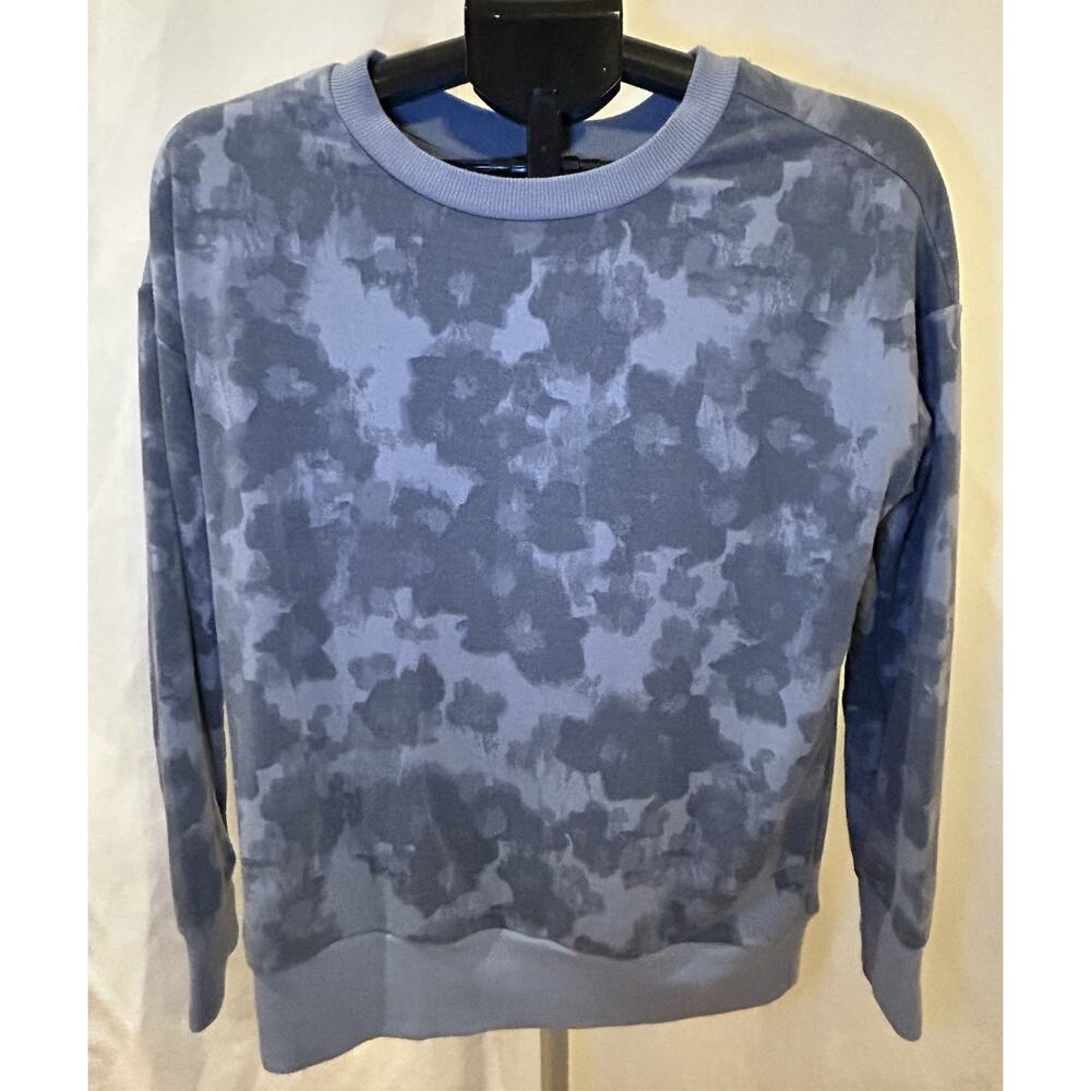 Mondetta Blue Floral Pattern Sweatshirt Women's size M